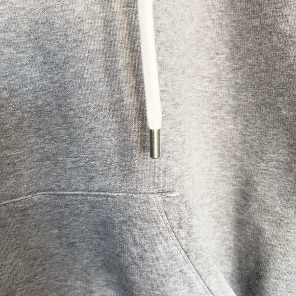 & Other Stories Sweatshirt Sz 10 Crop Hood Sweatshirt Gray Fleece Lined Medium - Picture 3 of 9